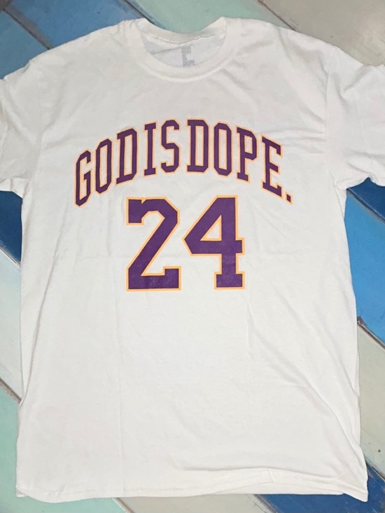 God Is Dope Other - God Is Dope “Mamba 24” Tribute T-Shirt Men’s Medium Lakers Colors Kobe Bryant